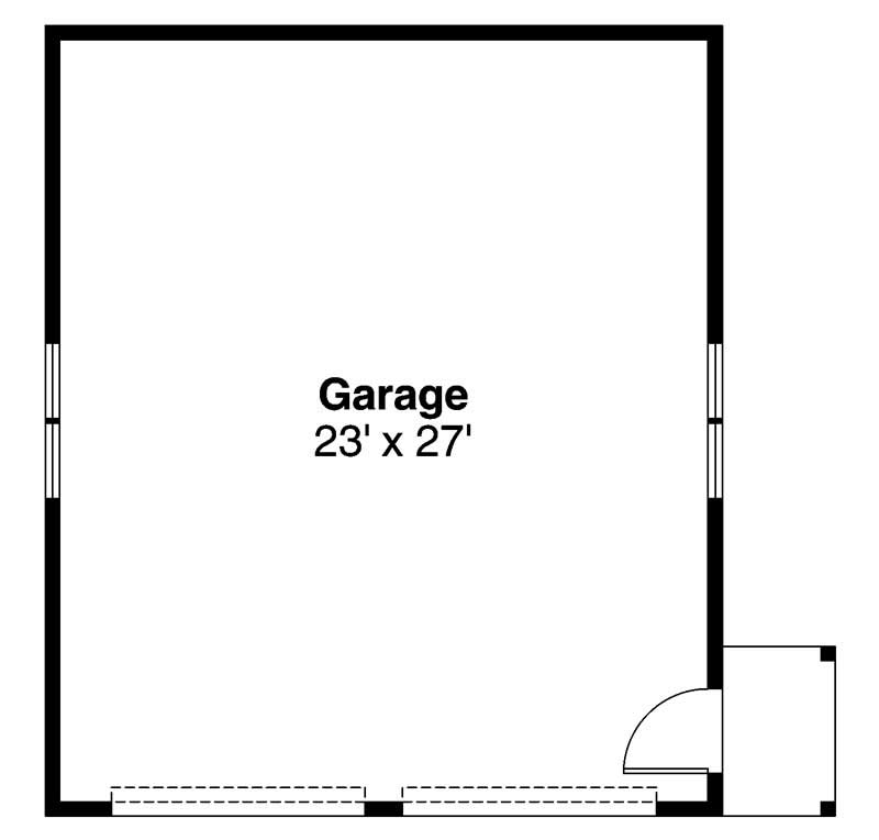 Floor Plan First Story of Garage Plan #108-1651