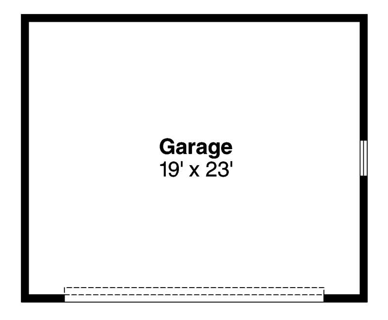 Floor Plan First Story of Garage Plan #108-1652