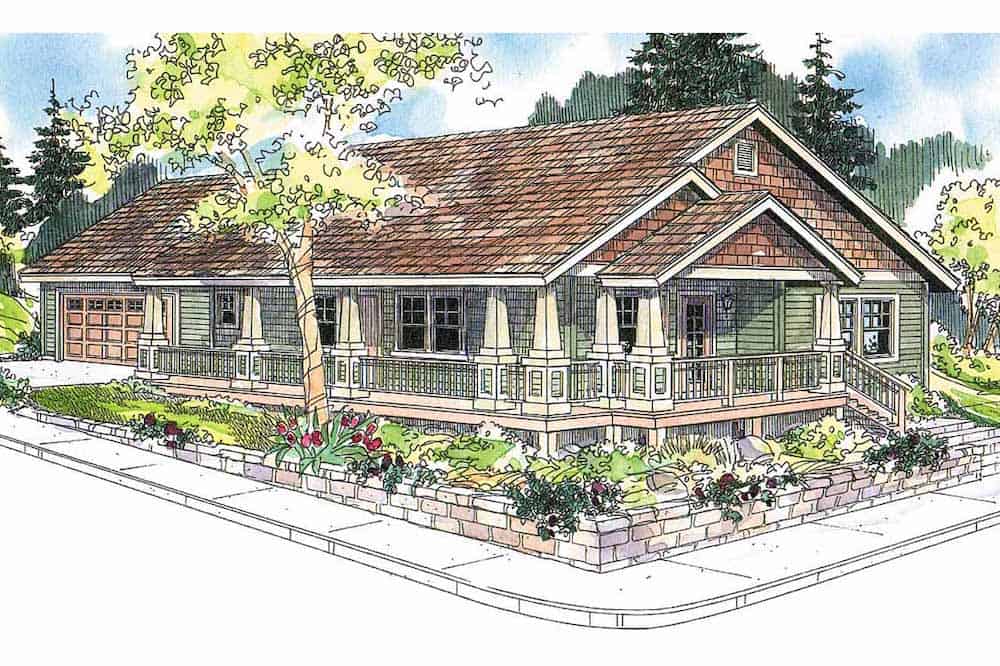 Country home (ThePlanCollection: Plan #108-1660)