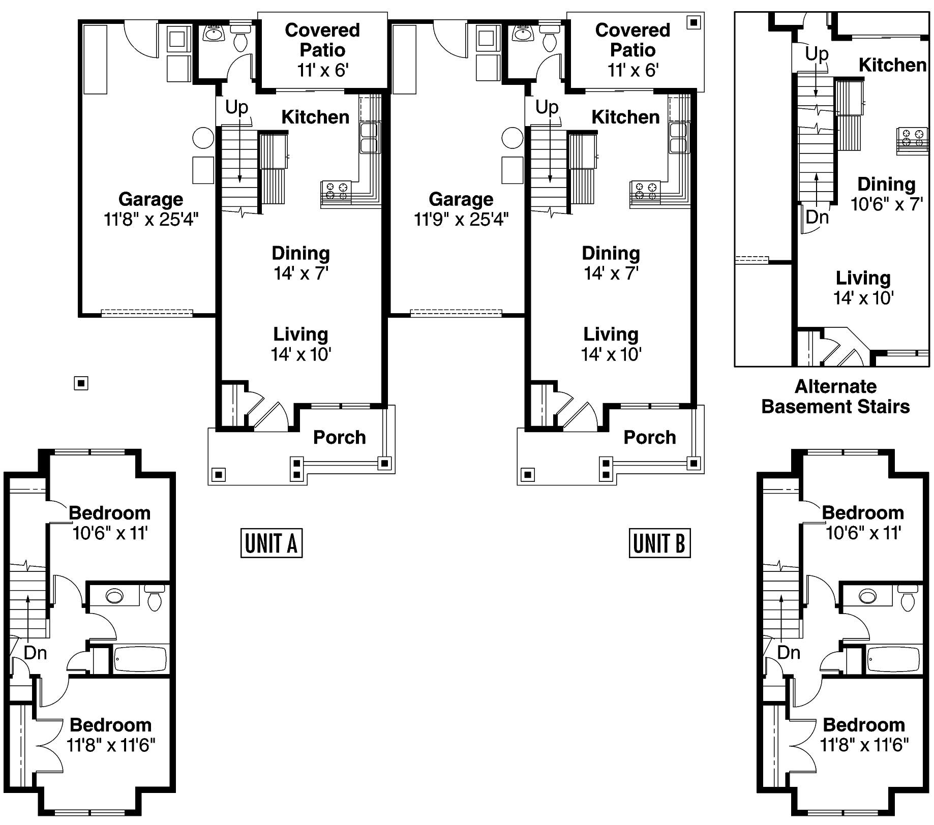 Floor Plan First Story of Country Plan #108-1670