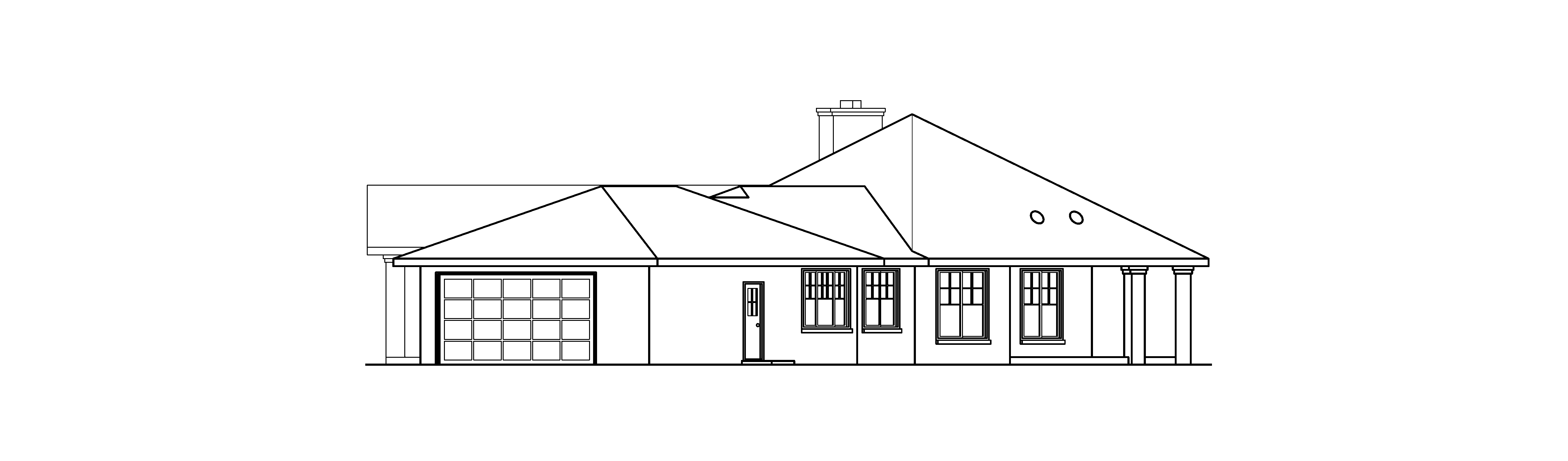 Home Plan Right Elevation of this 3-Bedroom,2711 Sq Ft Plan -108-1672