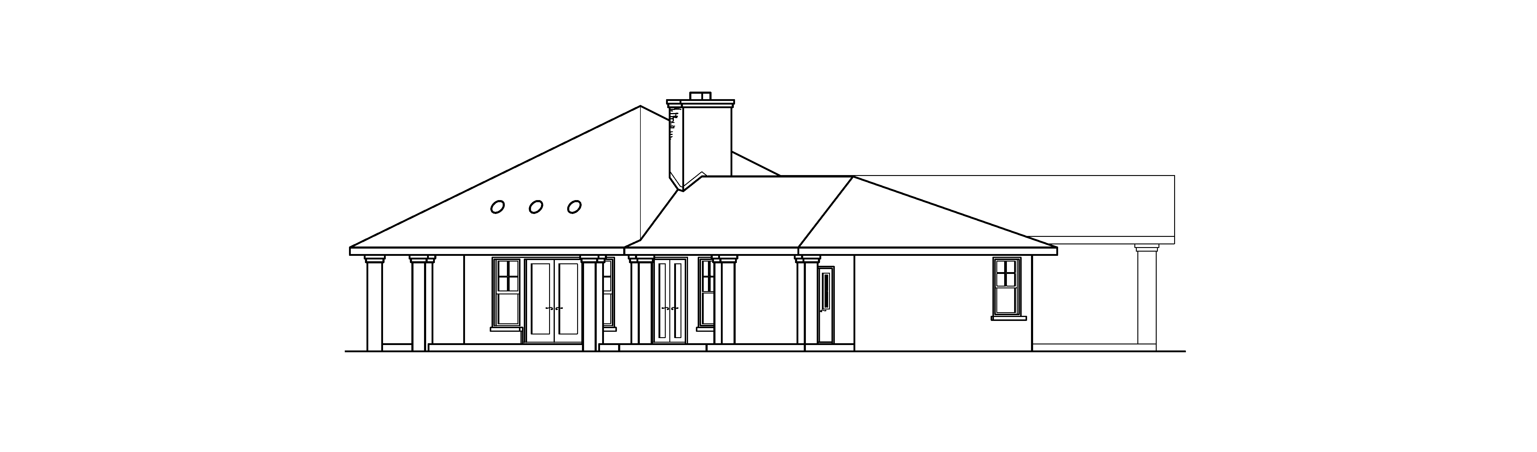 Home Plan Left Elevation of this 3-Bedroom,2711 Sq Ft Plan -108-1672