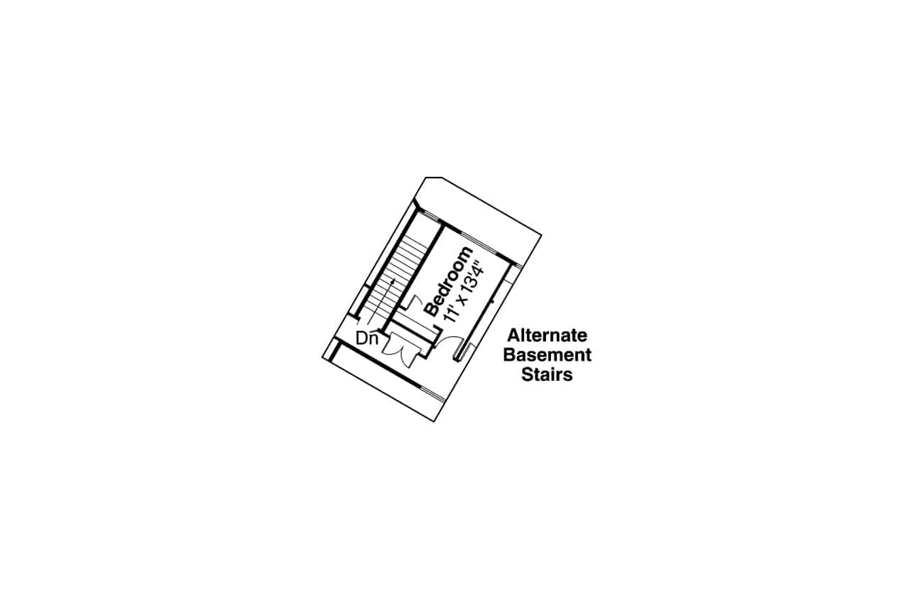 Floor Plan Main Level of Ranch Plan #108-1672