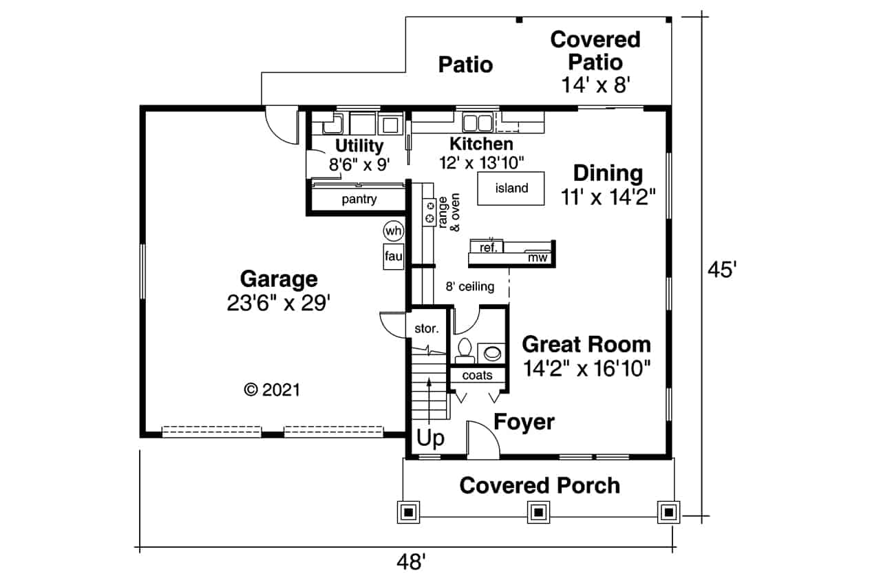 Main Level of Coastal Plan #108-1681