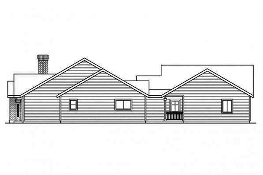 Home Plan Right Elevation of this 5-Bedroom,2473 Sq Ft Plan -108-1692