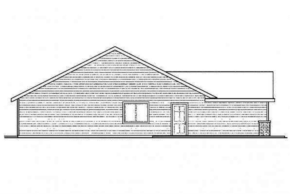 Home Plan Left Elevation of this 3-Bedroom,1608 Sq Ft Plan -108-1693