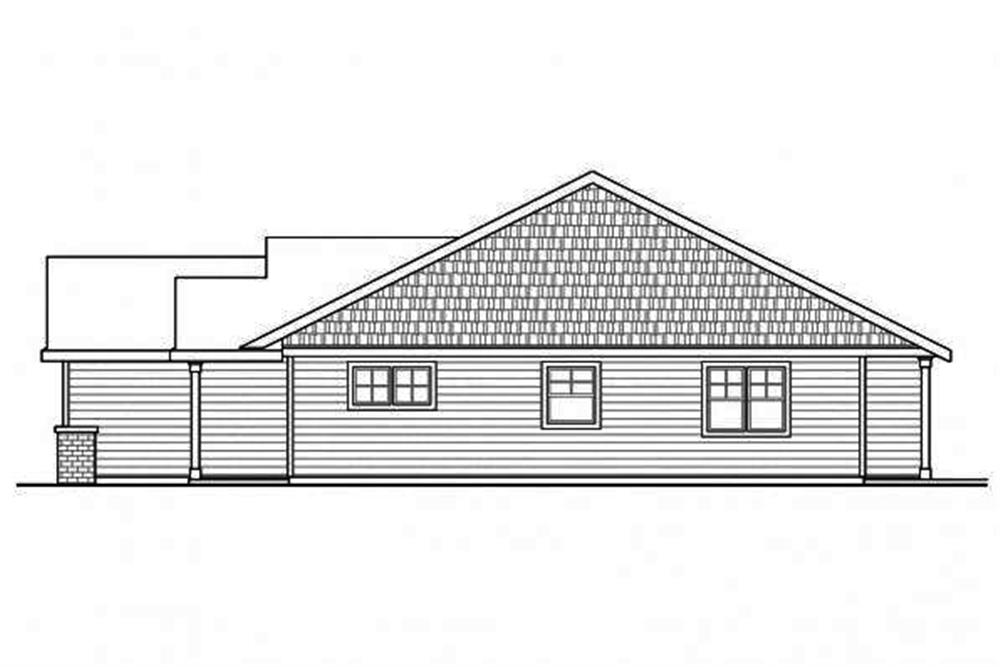 Home Plan Right Elevation of this 3-Bedroom,1608 Sq Ft Plan -108-1693