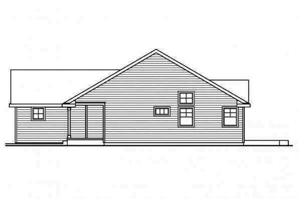 Home Plan Right Elevation of this 3-Bedroom,1884 Sq Ft Plan -108-1695