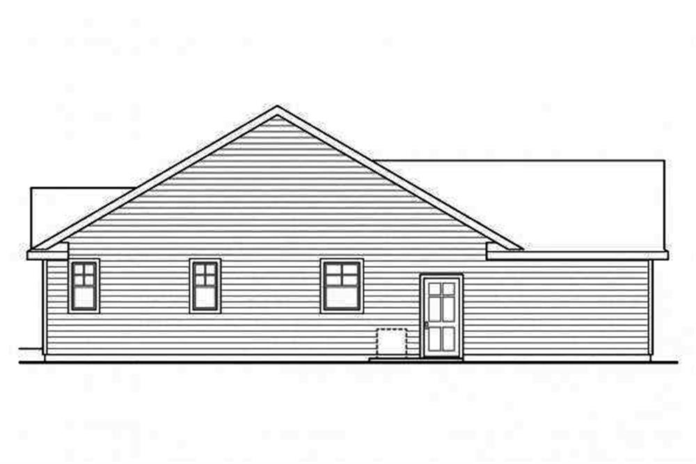 Home Plan Left Elevation of this 3-Bedroom,1884 Sq Ft Plan -108-1695