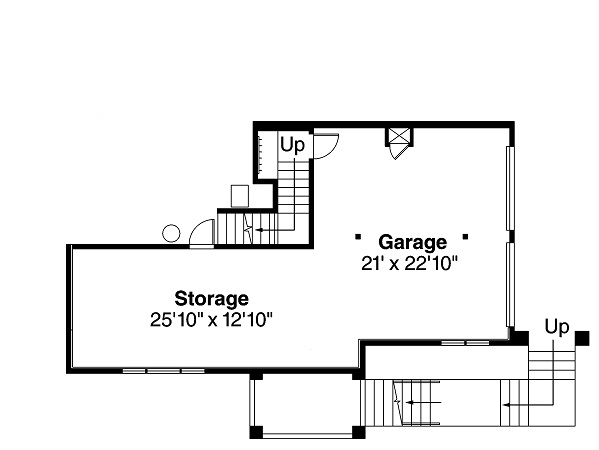Floor Plan Basement of Southwest Plan #108-1698