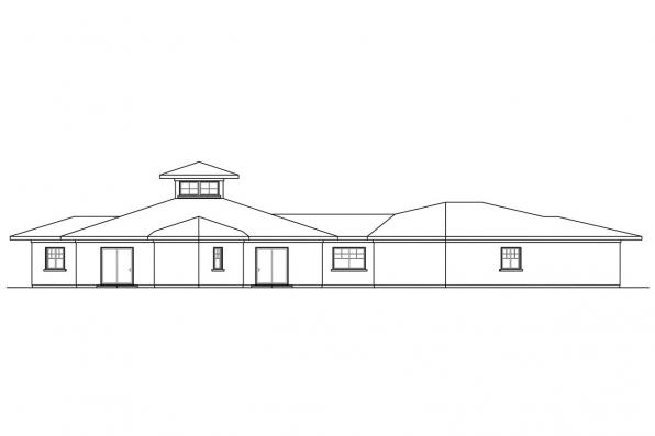 Home Plan Left Elevation of this 3-Bedroom,3248 Sq Ft Plan -108-1704