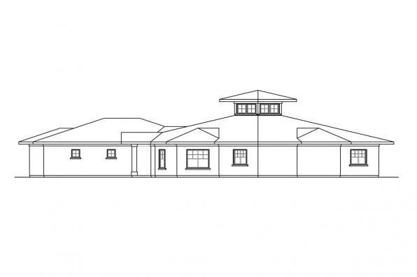 Home Plan Right Elevation of this 3-Bedroom,3248 Sq Ft Plan -108-1704