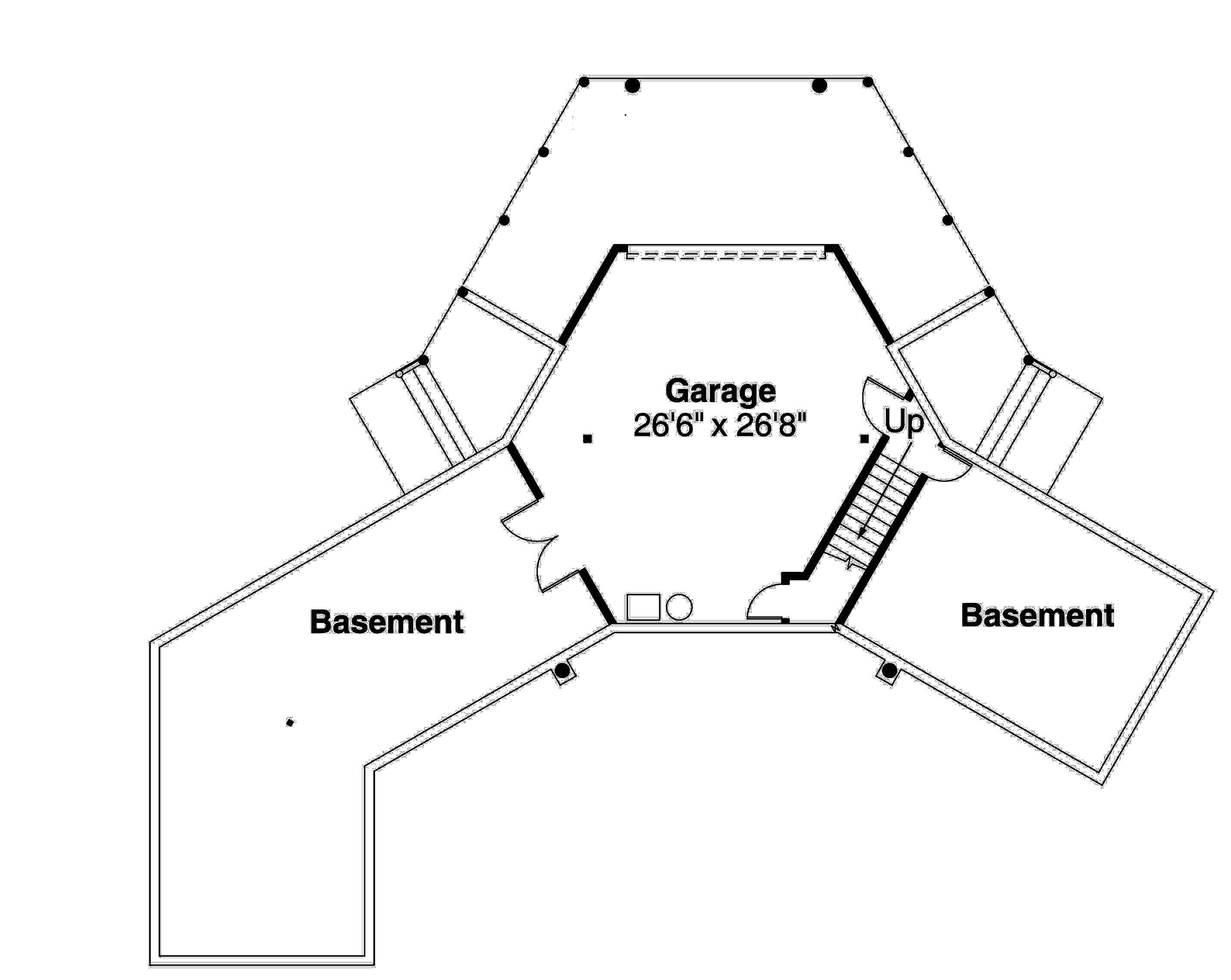 Floor Plan Basement of Vacation Homes Plan #108-1706