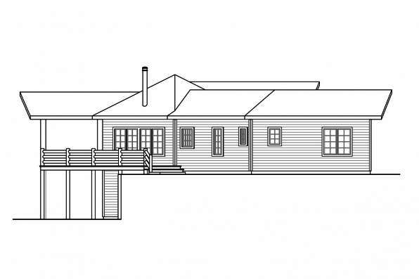 Home Plan Left Elevation of this 2-Bedroom,1735 Sq Ft Plan -108-1706