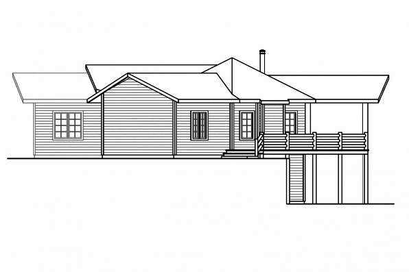 Home Plan Right Elevation of this 2-Bedroom,1735 Sq Ft Plan -108-1706