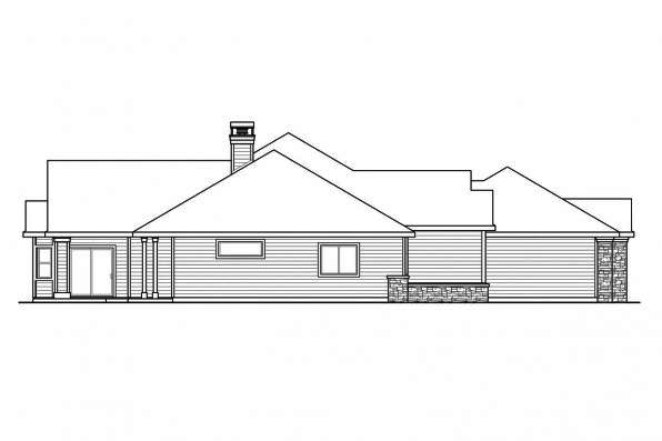 Home Plan Left Elevation of this 3-Bedroom,2861 Sq Ft Plan -108-1710