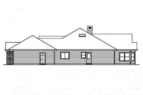 Home Plan Right Elevation of this 3-Bedroom,2861 Sq Ft Plan -108-1710