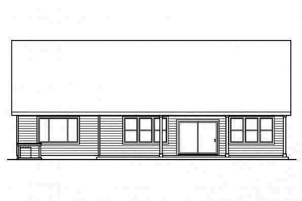 Home Plan Rear Elevation of this 3-Bedroom,2319 Sq Ft Plan -108-1717