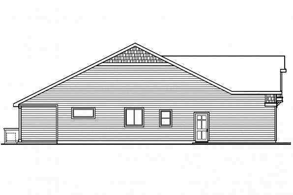 Home Plan Left Elevation of this 3-Bedroom,2319 Sq Ft Plan -108-1717