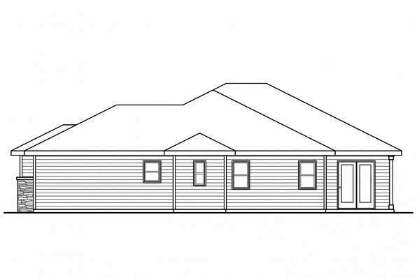 Home Plan Right Elevation of this 3-Bedroom,2066 Sq Ft Plan -108-1718