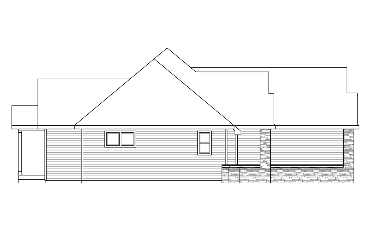 Home Plan Left Elevation of this 3-Bedroom,2283 Sq Ft Plan -108-1722