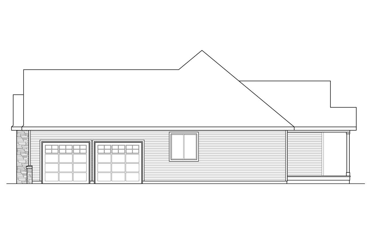 Home Plan Right Elevation of this 3-Bedroom,2283 Sq Ft Plan -108-1722