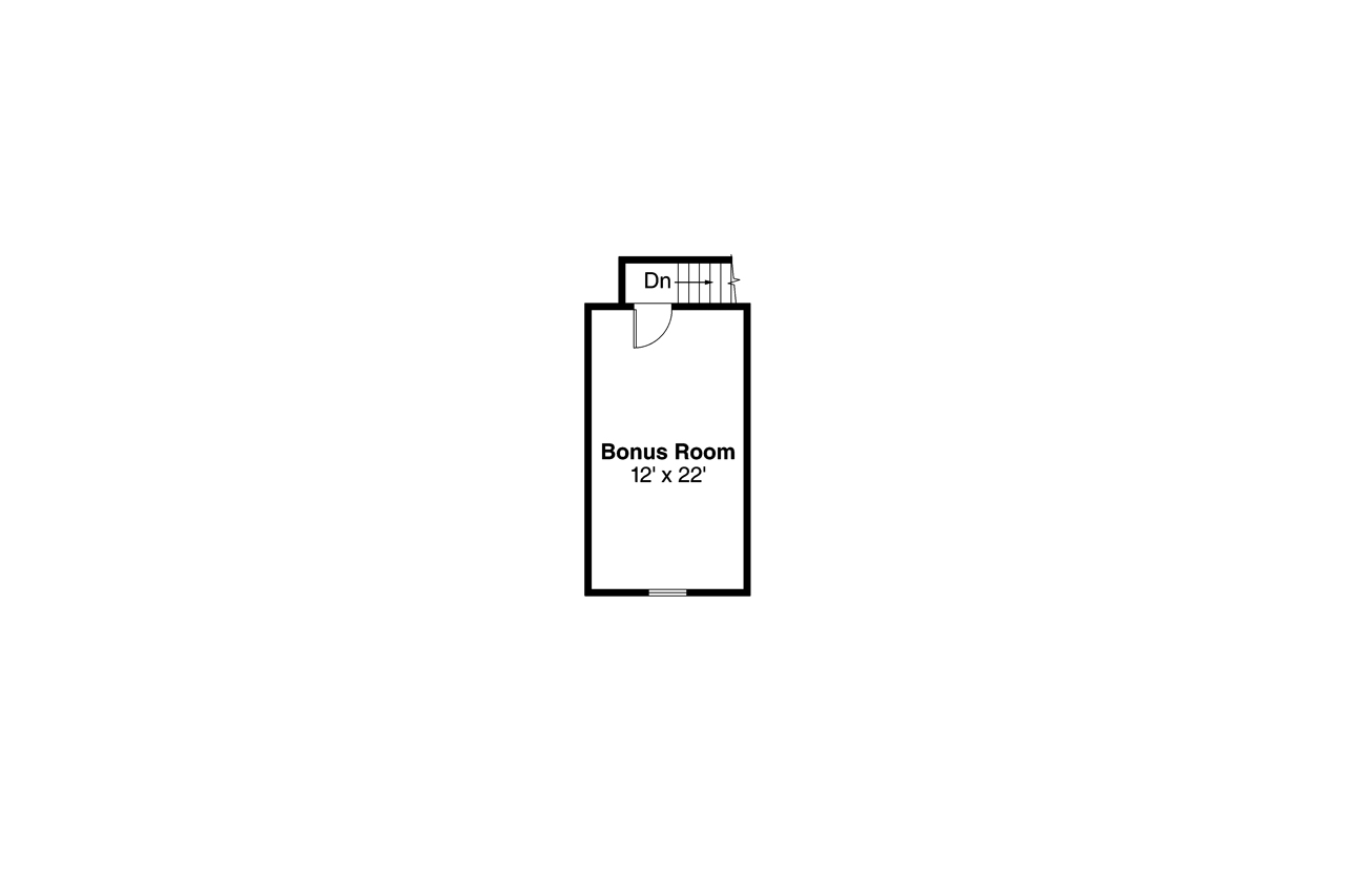 Floor Plan Bonus Room of Craftsman Plan #108-1743