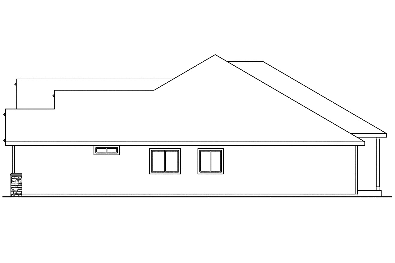 Home Plan Right Elevation of this 3-Bedroom,2433 Sq Ft Plan -108-1743