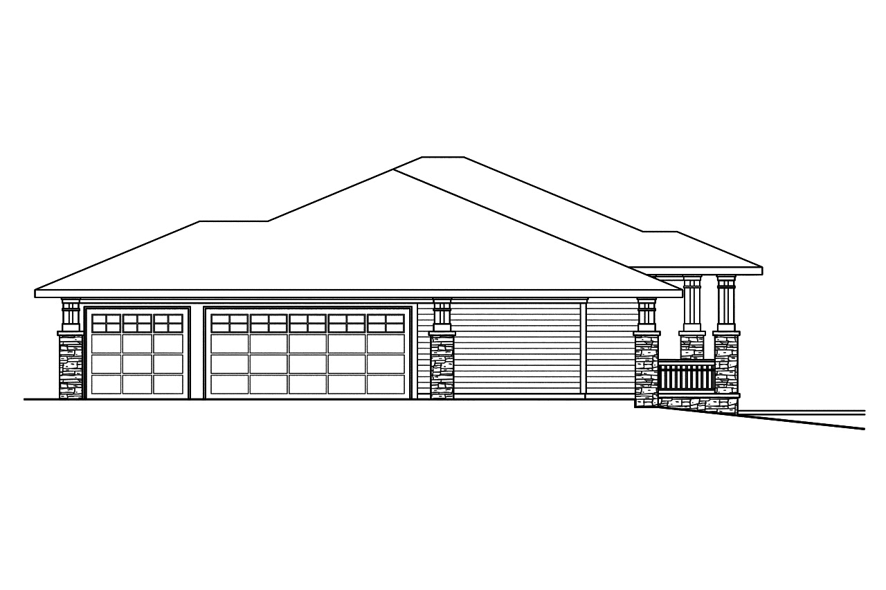 Home Plan Left Elevation of this 3-Bedroom,3867 Sq Ft Plan -108-1744