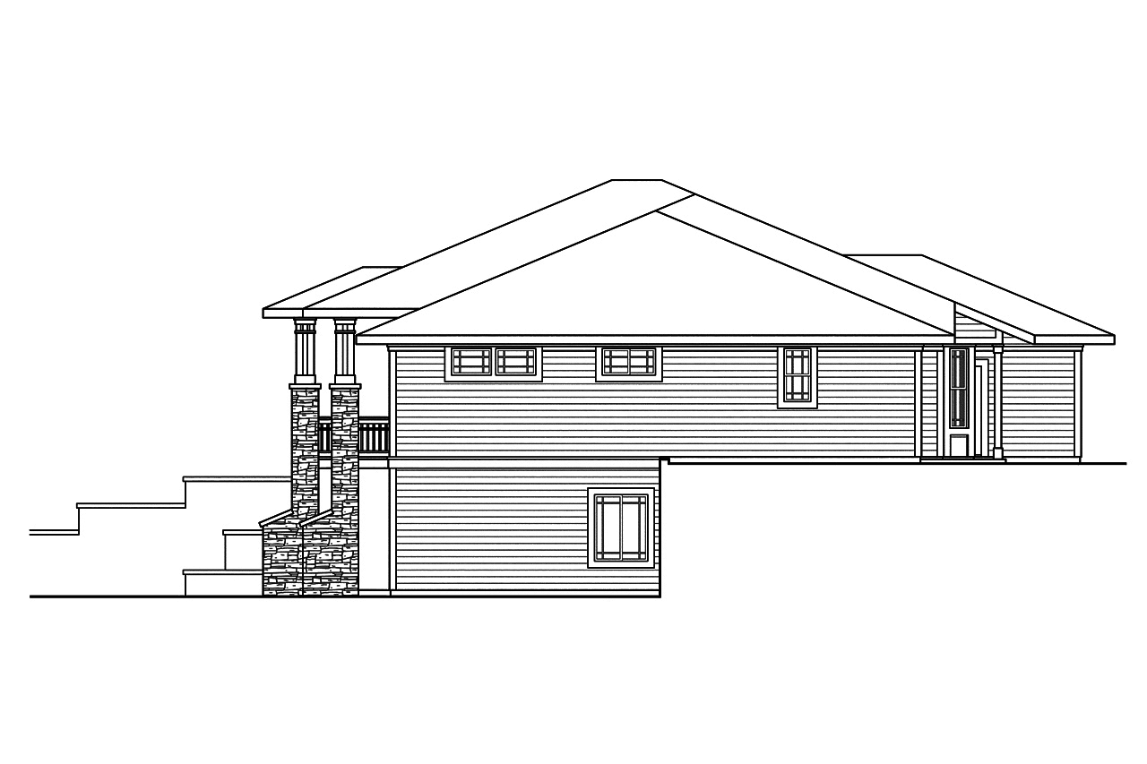 Home Plan Right Elevation of this 3-Bedroom,3867 Sq Ft Plan -108-1744