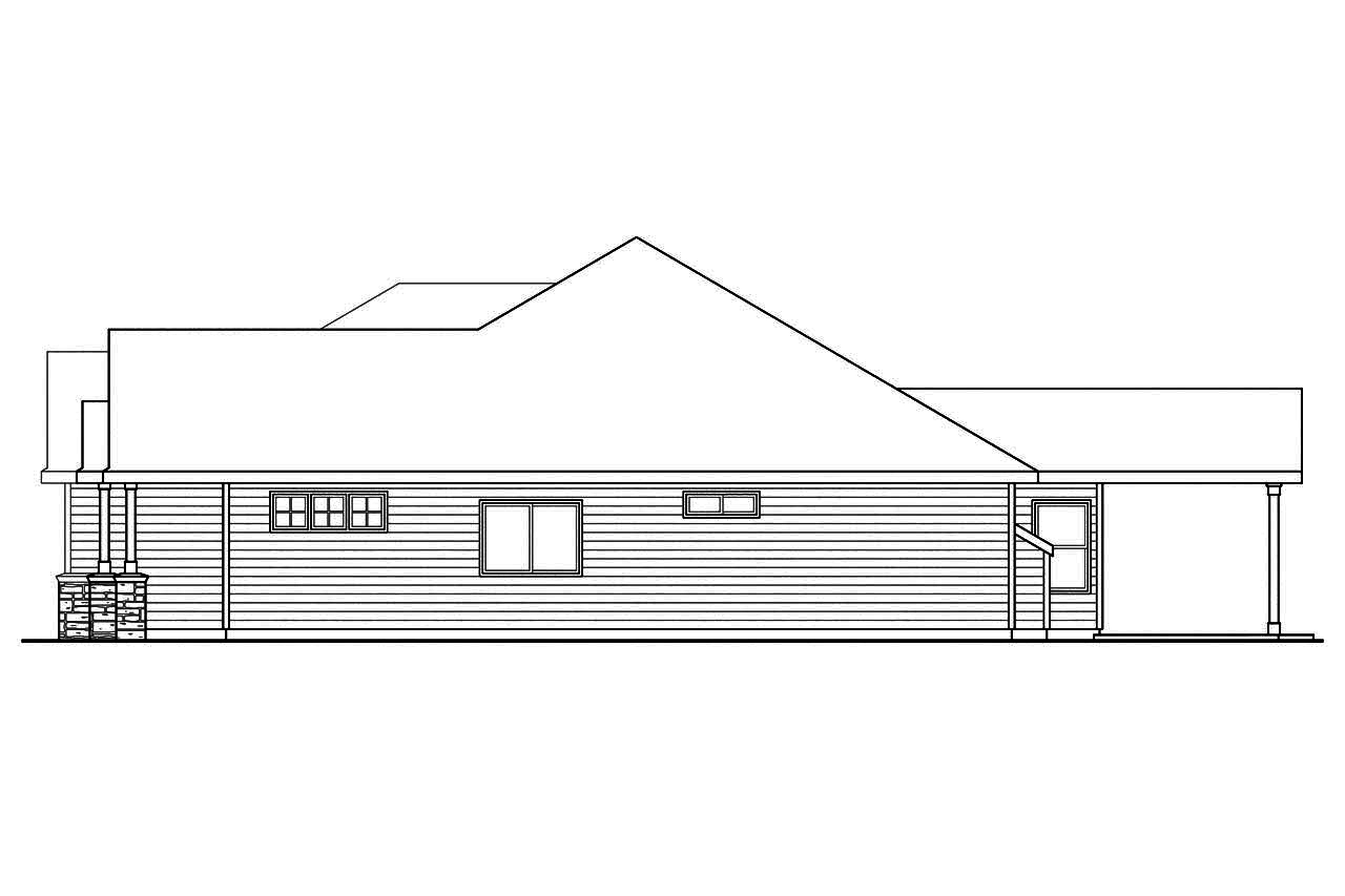 Home Plan Right Elevation of this 3-Bedroom,2668 Sq Ft Plan -108-1745