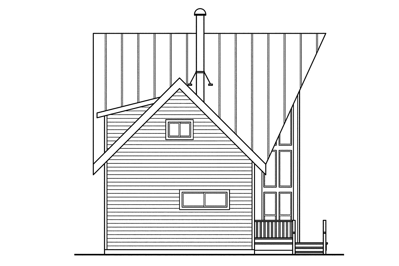 Home Plan Left Elevation of this 3-Bedroom,1680 Sq Ft Plan -108-1746