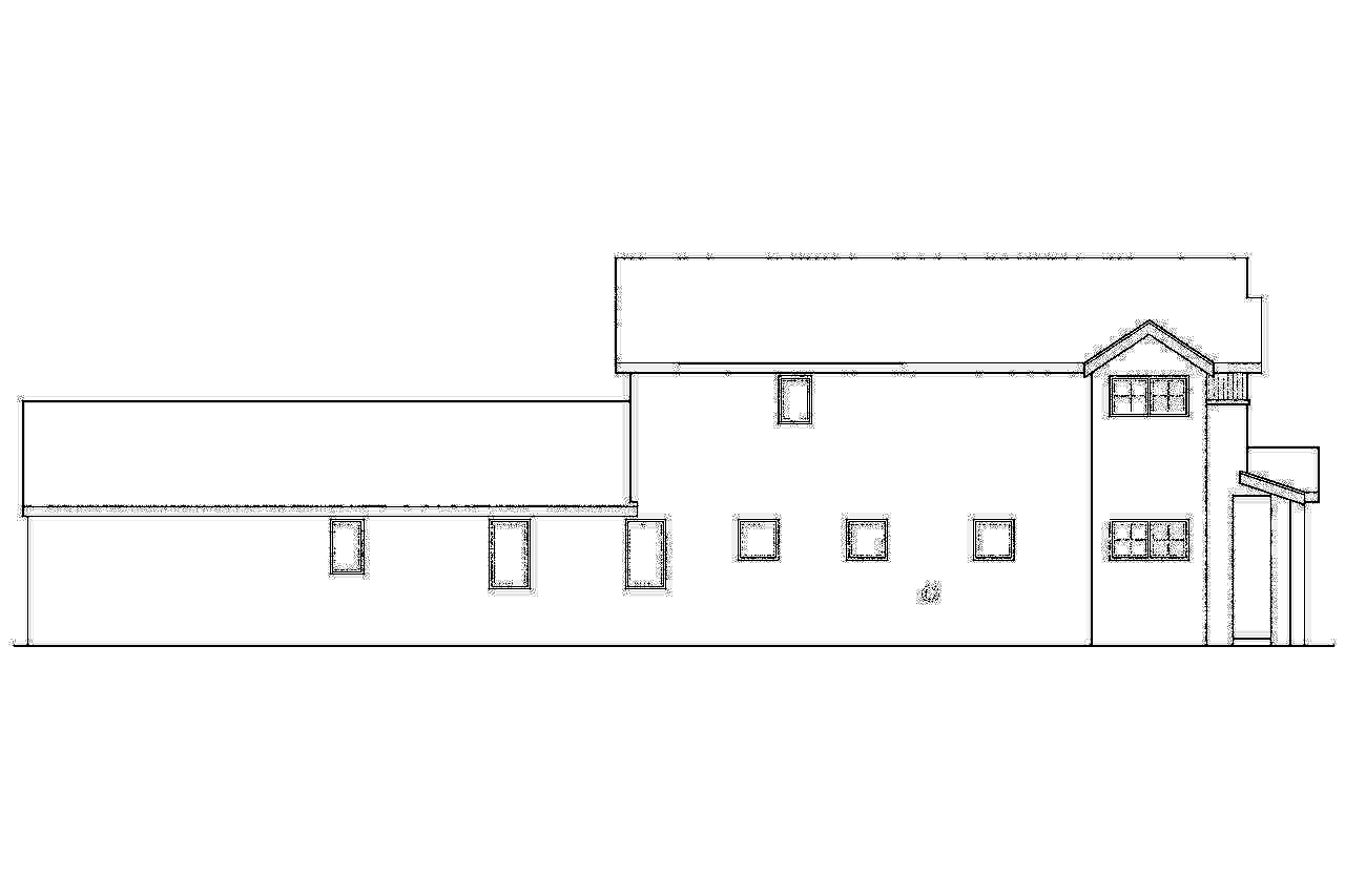 Home Plan Left Elevation of this 3-Bedroom,2062 Sq Ft Plan -108-1748