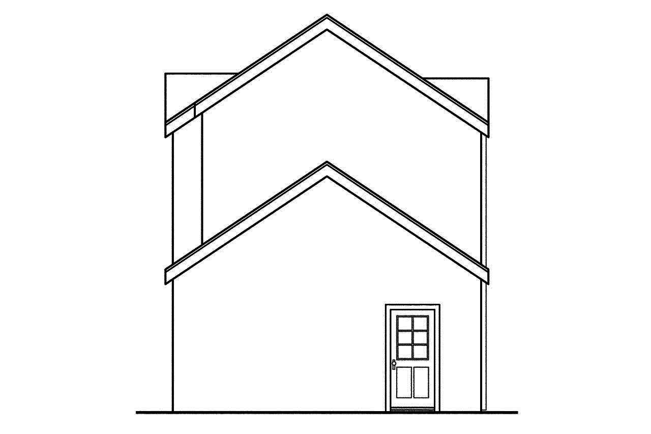 Home Plan Rear Elevation of this 3-Bedroom,2062 Sq Ft Plan -108-1748