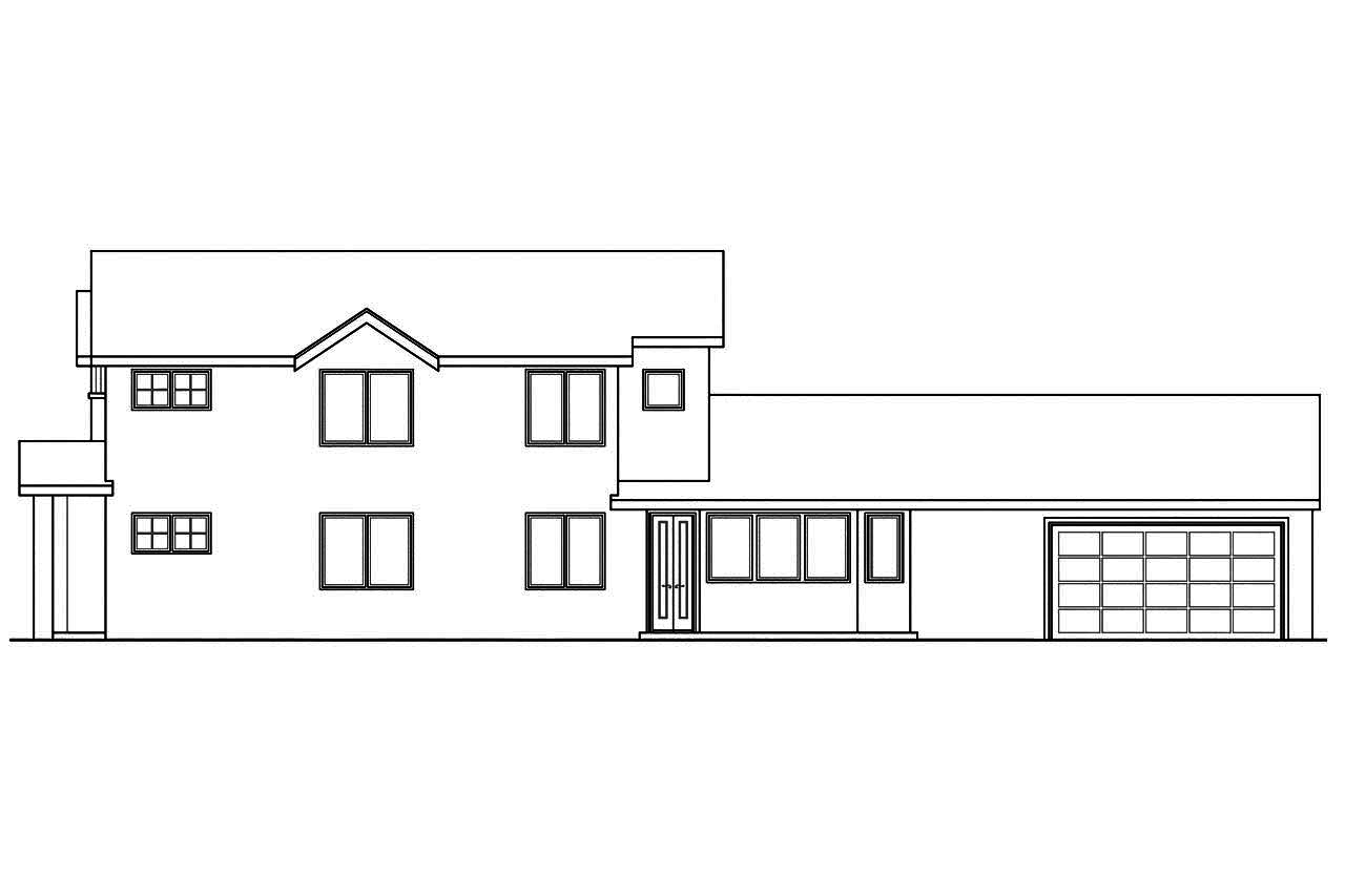 Home Plan Right Elevation of this 3-Bedroom,2062 Sq Ft Plan -108-1748