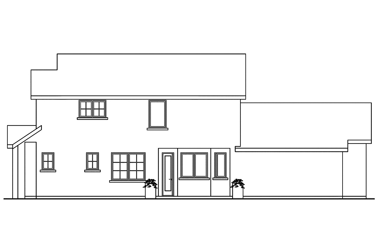Home Plan Right Elevation of this 3-Bedroom,1710 Sq Ft Plan -108-1749