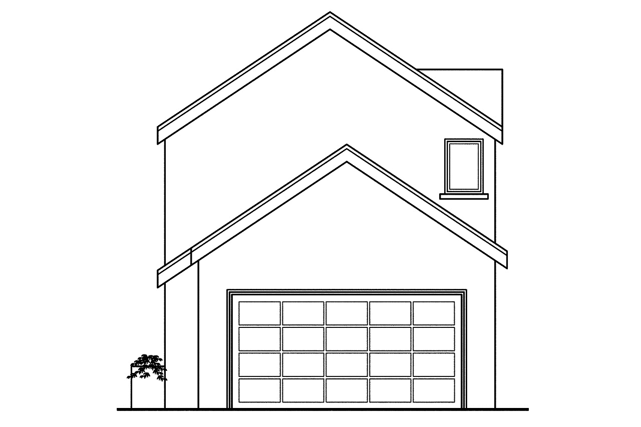 Home Plan Rear Elevation of this 3-Bedroom,1710 Sq Ft Plan -108-1749