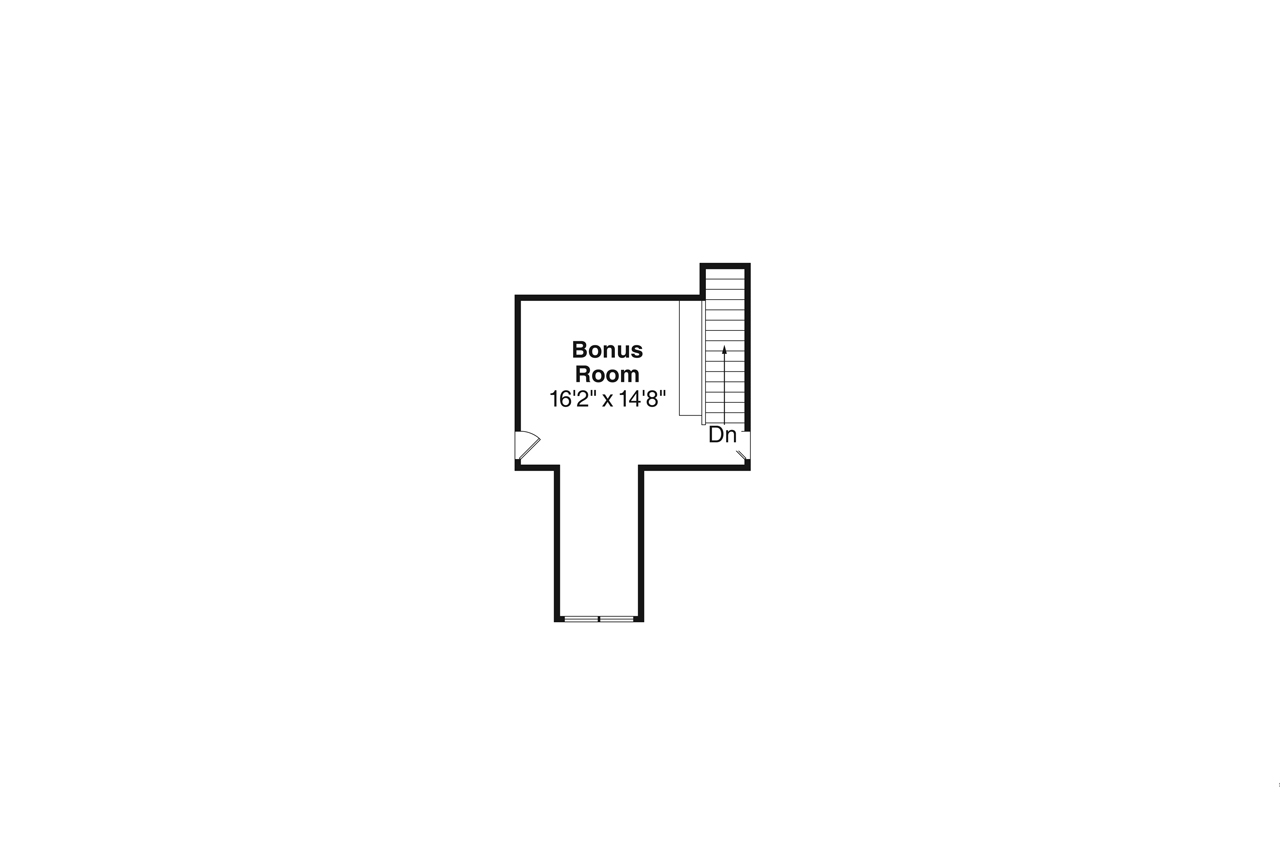 Floor Plan Second Story of Ranch Plan #108-1751