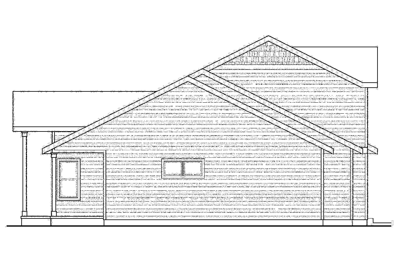 Home Plan Left Elevation of this 3-Bedroom,1948 Sq Ft Plan -108-1752