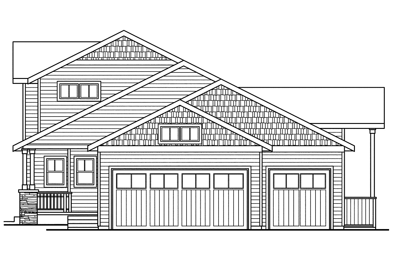 Home Plan Right Elevation of this 3-Bedroom,1948 Sq Ft Plan -108-1752