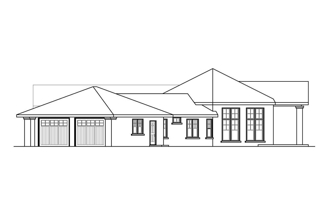 Home Plan Right Elevation of this 3-Bedroom,2893 Sq Ft Plan -108-1758