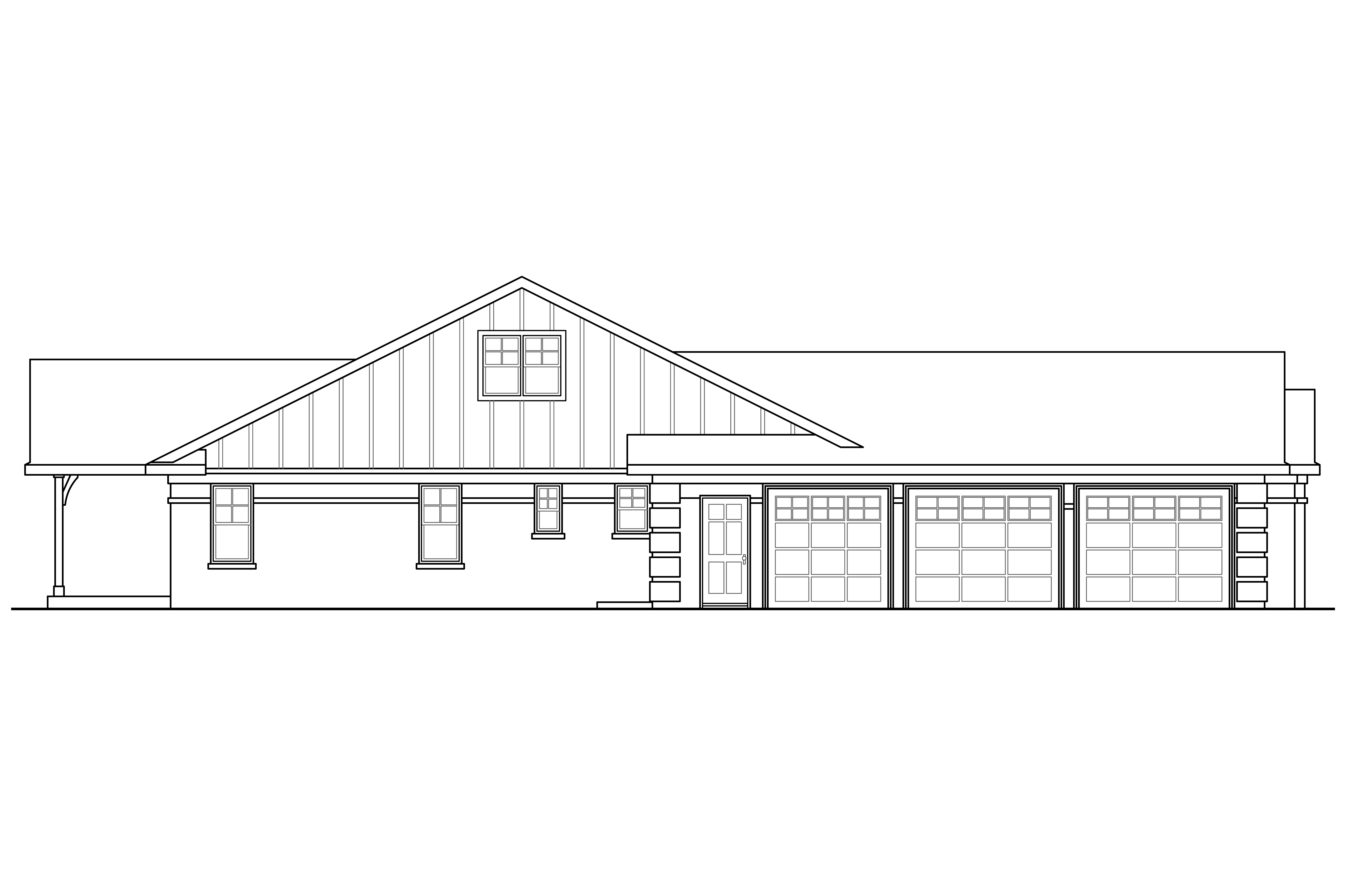 Home Plan Left Elevation of this 3-Bedroom,2390 Sq Ft Plan -108-1760