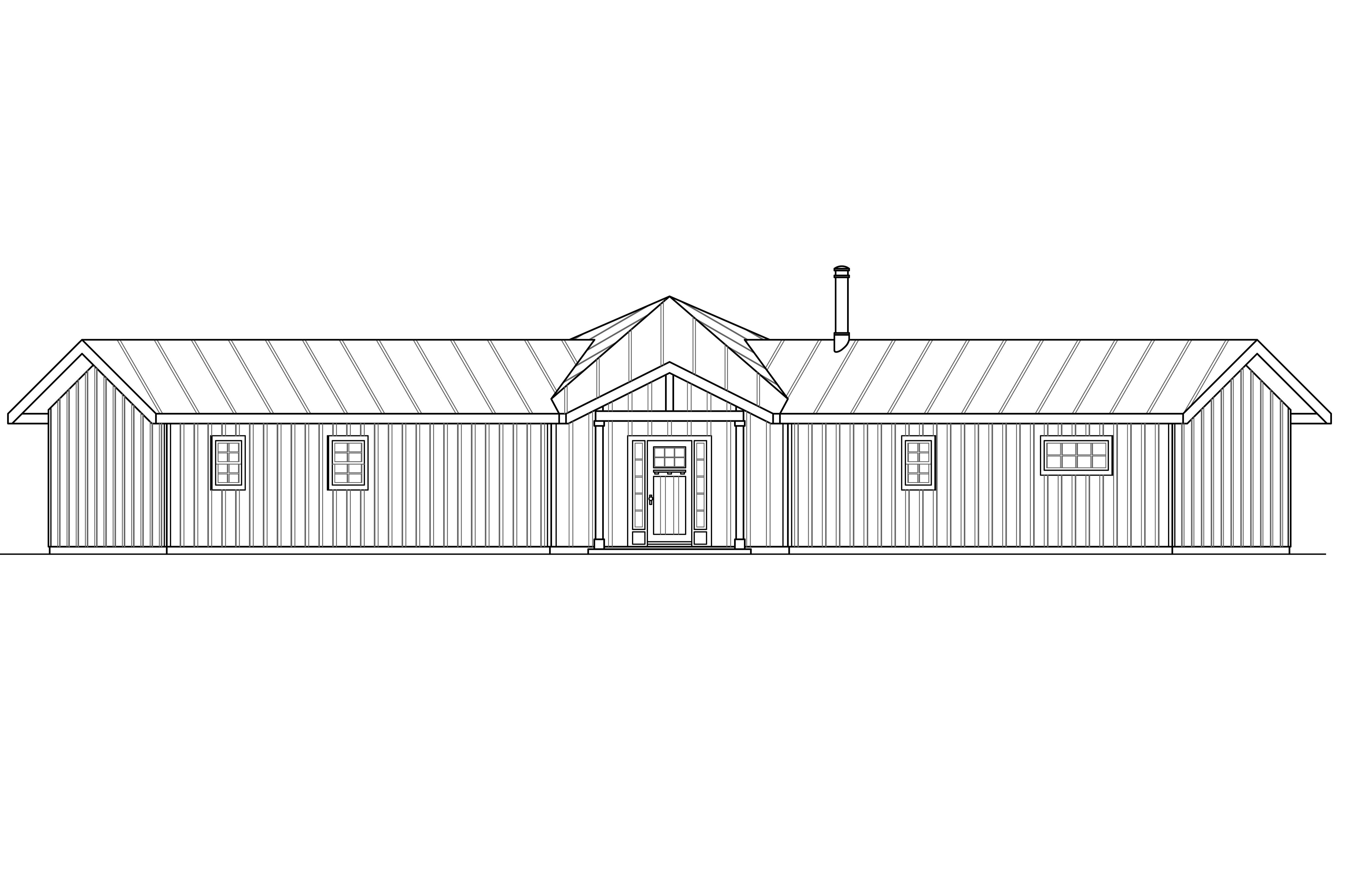Home Plan Front Elevation of this 2-Bedroom,1625 Sq Ft Plan -108-1762