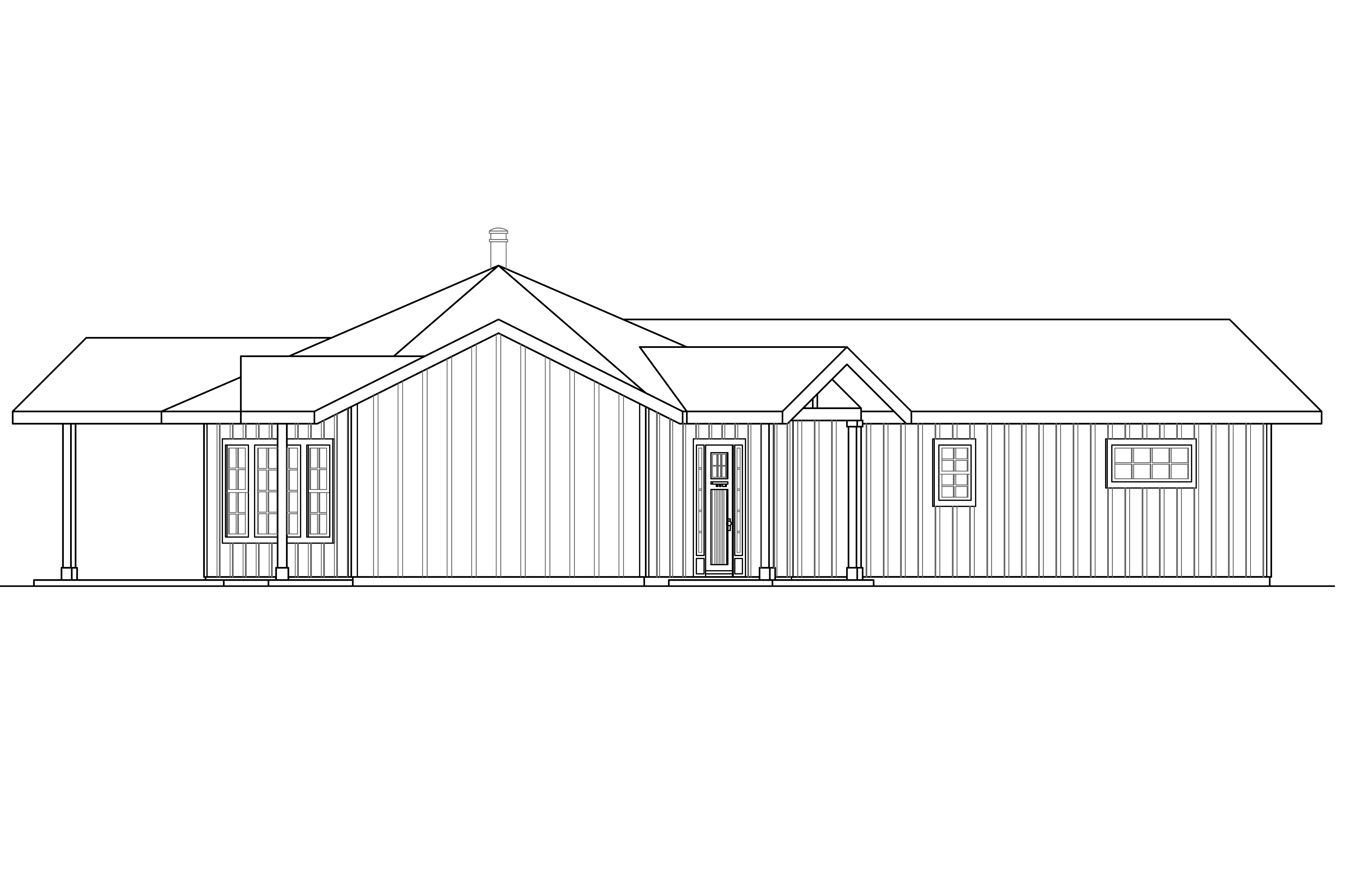 Home Plan Left Elevation of this 2-Bedroom,1625 Sq Ft Plan -108-1762