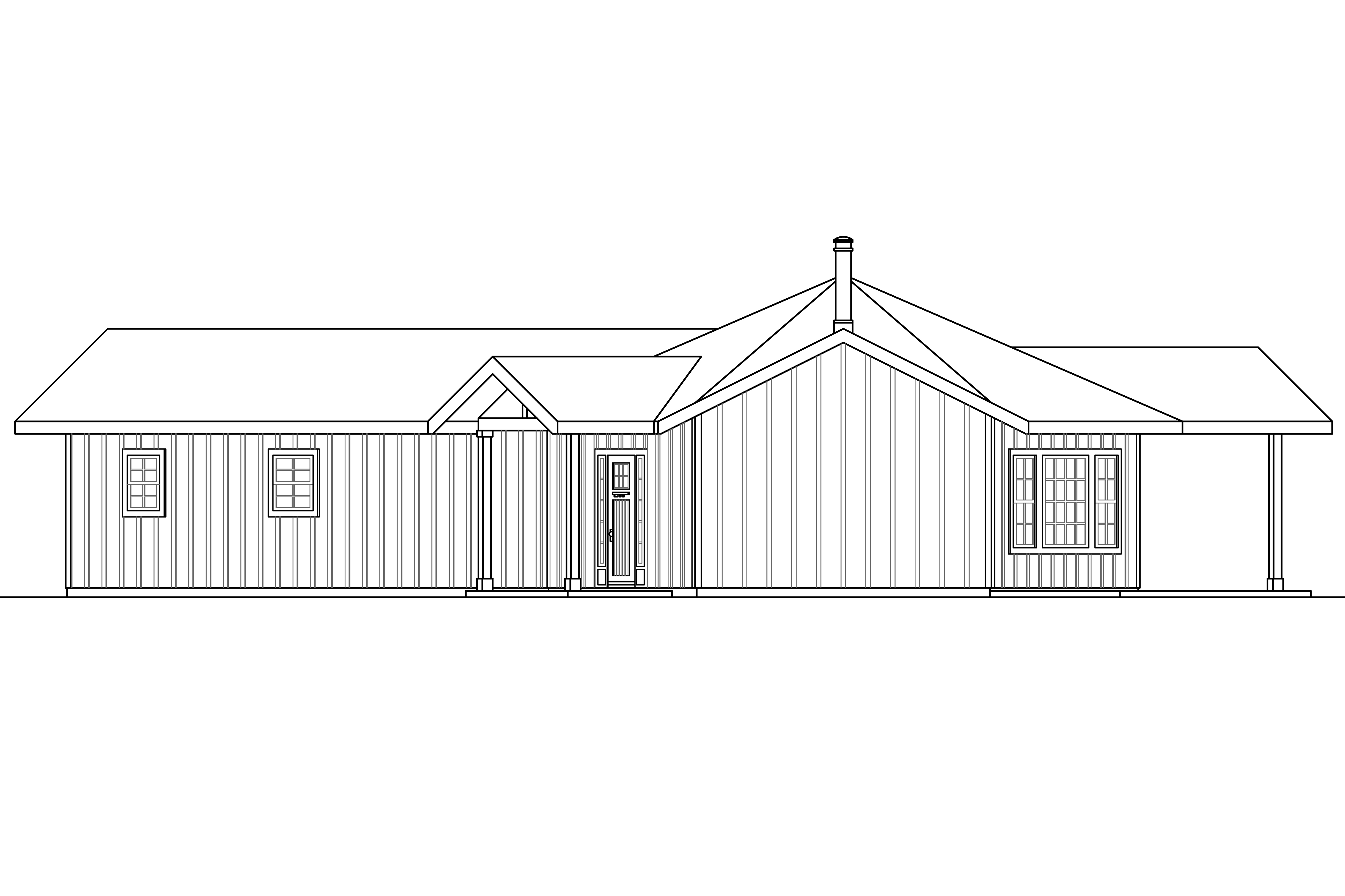 Home Plan Right Elevation of this 2-Bedroom,1625 Sq Ft Plan -108-1762