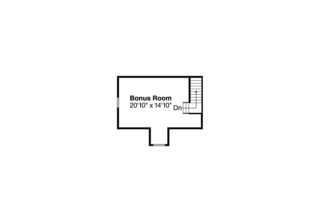Floor Plan Bonus Room of Country Plan #108-1763