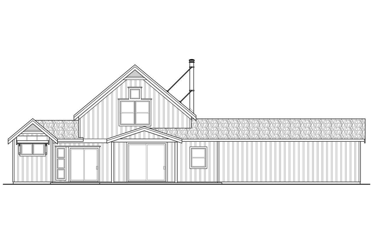 Home Plan Rear Elevation of this 3-Bedroom,2291 Sq Ft Plan -108-1764