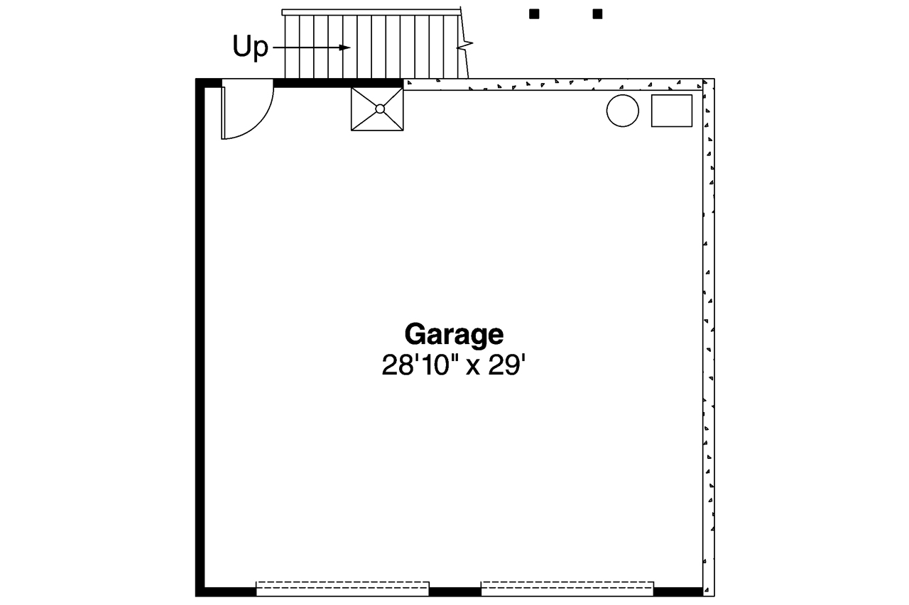 Floor Plan Garage of Craftsman Plan #108-1766