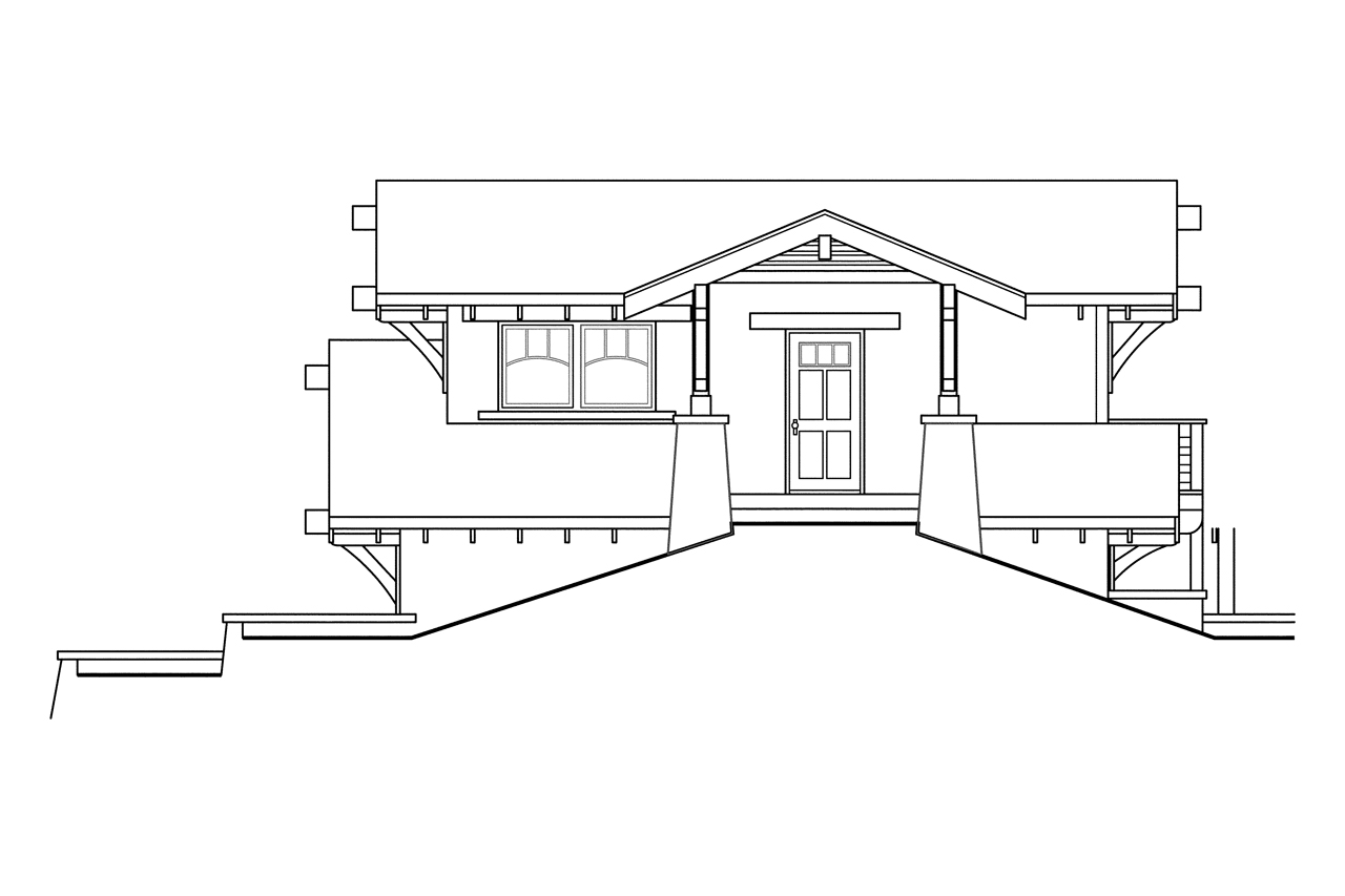 Home Plan Right Elevation of this 0-Bedroom,575 Sq Ft Plan -108-1766