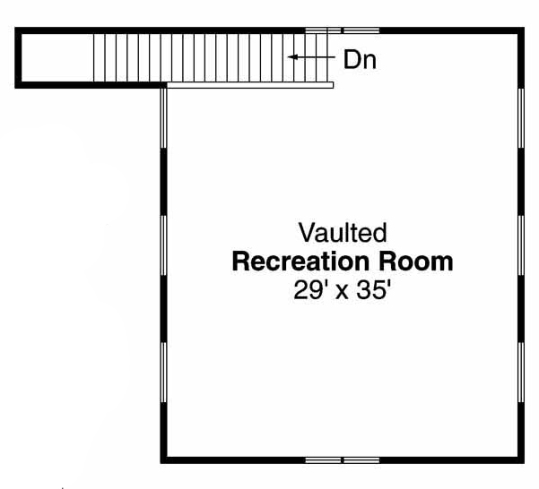 Floor Plan Second Story of Country Plan #108-1767